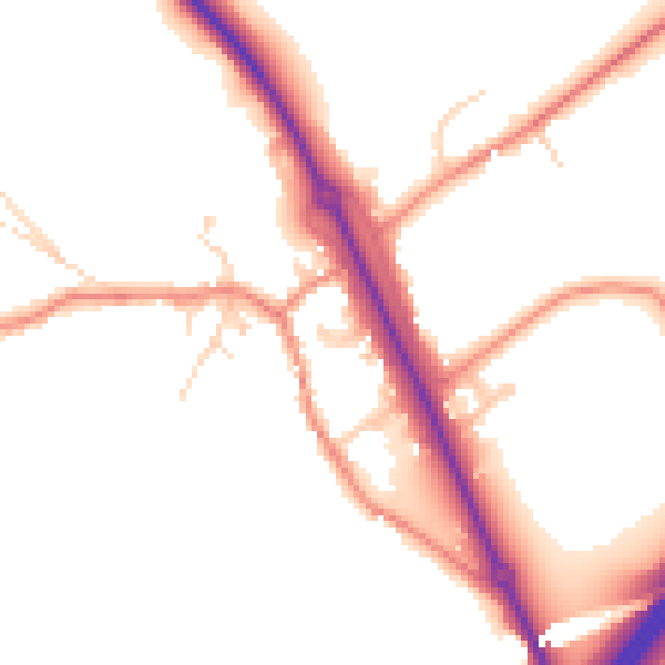 Daytime road noise heatmap for WF11 9HD
