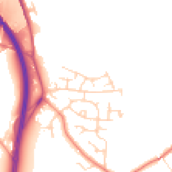 Daytime road noise heatmap for WF11 9HT