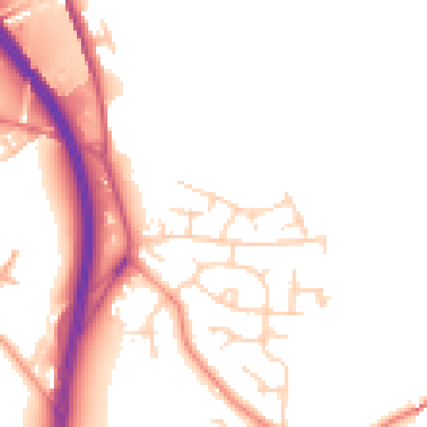 Daytime road noise heatmap for WF11 9HU
