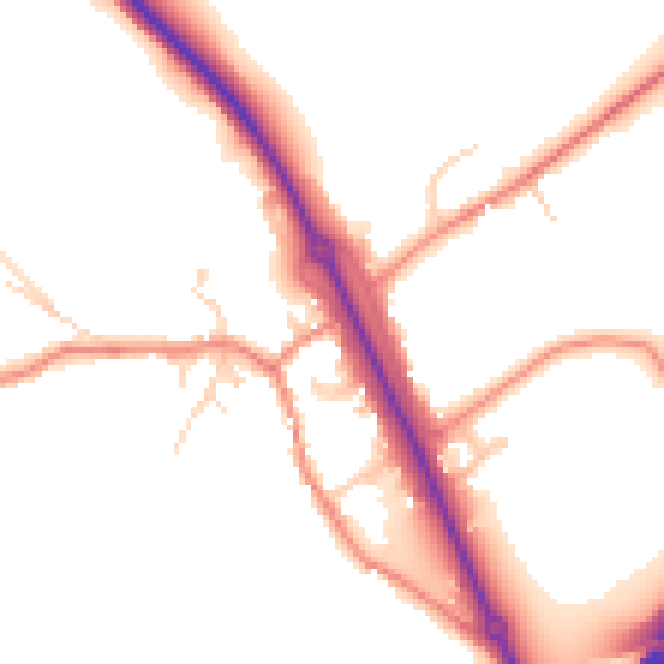 Daytime road noise heatmap for WF11 9JX