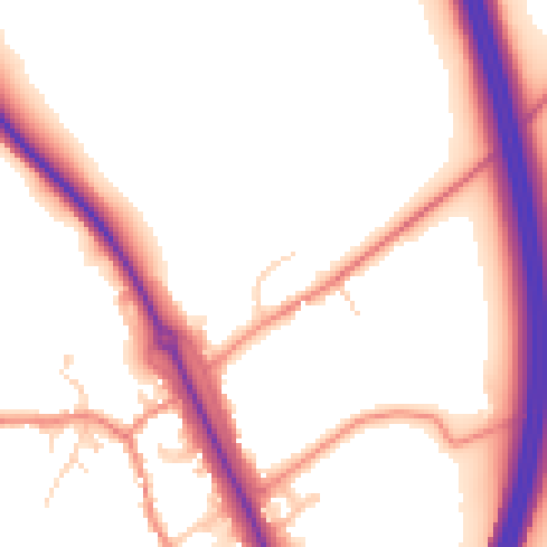 Daytime road noise heatmap for WF11 9LB