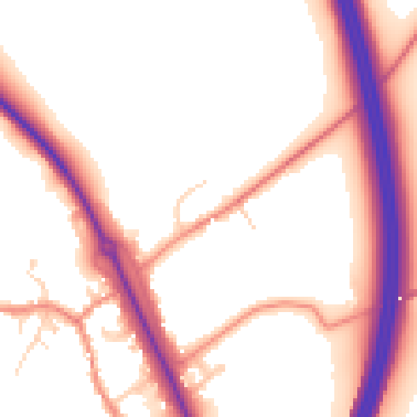 Daytime road noise heatmap for WF11 9LD