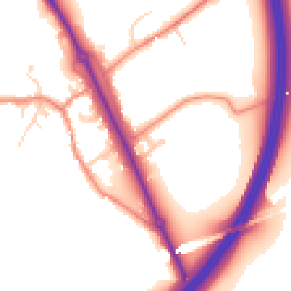 Daytime road noise heatmap for WF11 9LF