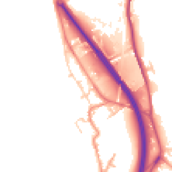 Daytime road noise heatmap for WF11 9LL
