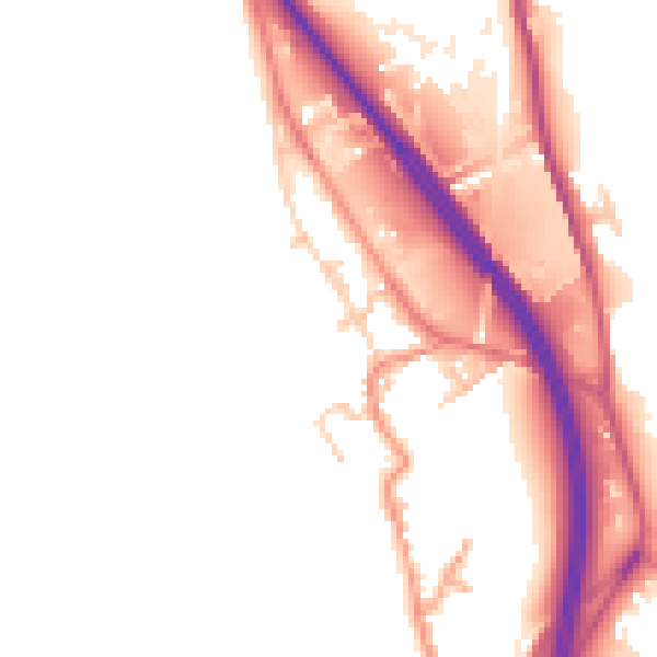 Daytime road noise heatmap for WF11 9LQ