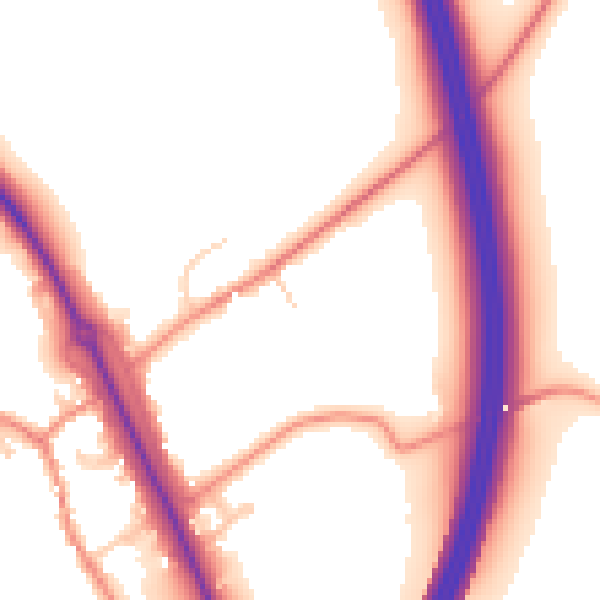 Daytime road noise heatmap for WF11 9NA