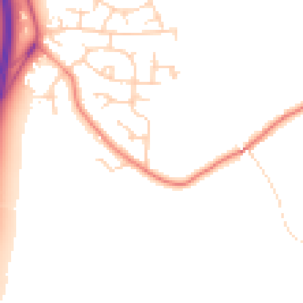 Daytime road noise heatmap for WF11 9NN
