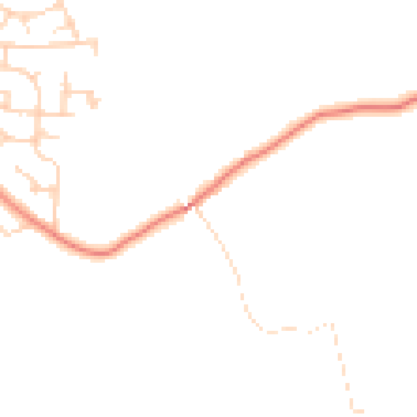 Daytime road noise heatmap for WF11 9NQ