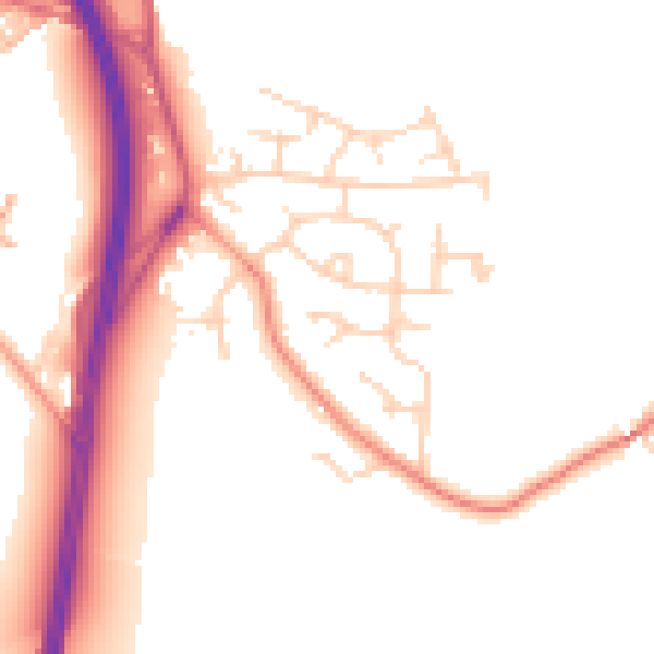 Daytime road noise heatmap for WF11 9NS