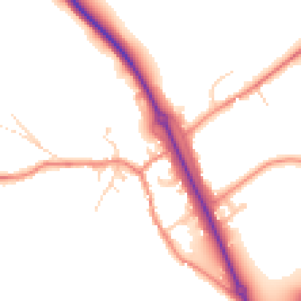 Daytime road noise heatmap for WF11 9NX