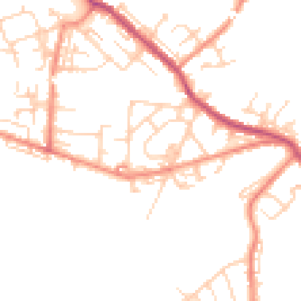 Daytime road noise heatmap for WF12 0AH