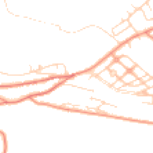 Daytime road noise heatmap for WF12 0BL