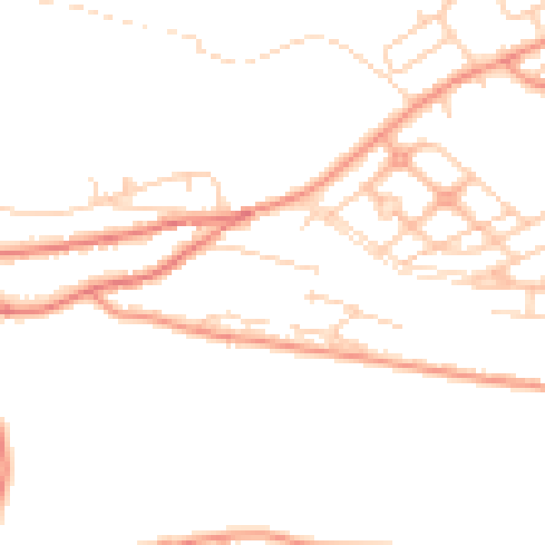 Daytime road noise heatmap for WF12 0PR