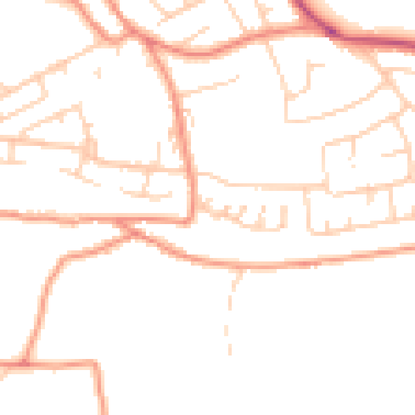 Daytime road noise heatmap for WF12 0QW