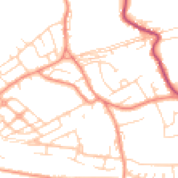 Daytime road noise heatmap for WF12 0QX