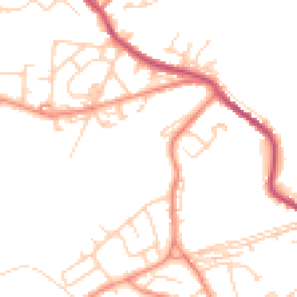 Daytime road noise heatmap for WF12 0RG