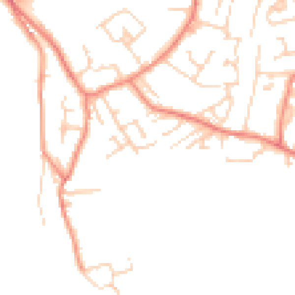 Daytime road noise heatmap for WF12 8BL