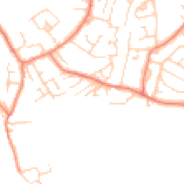 Daytime road noise heatmap for WF12 8LZ