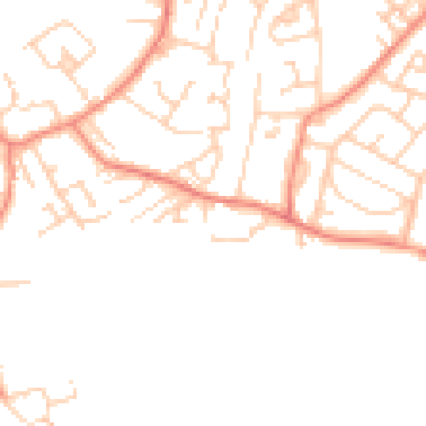 Daytime road noise heatmap for WF12 8NA