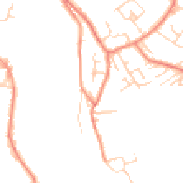 Daytime road noise heatmap for WF12 8RN