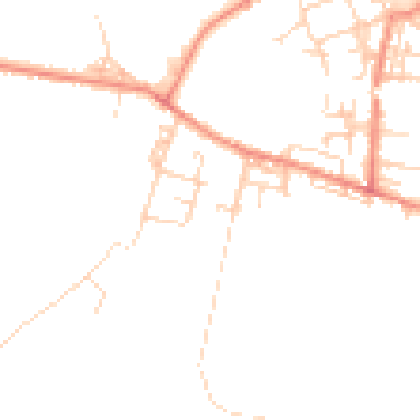 Daytime road noise heatmap for WF12 9PQ