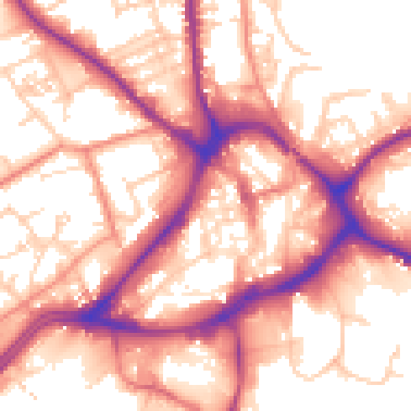 Daytime road noise heatmap for WF13 1AR