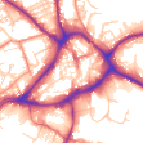 Daytime road noise heatmap for WF13 1BH