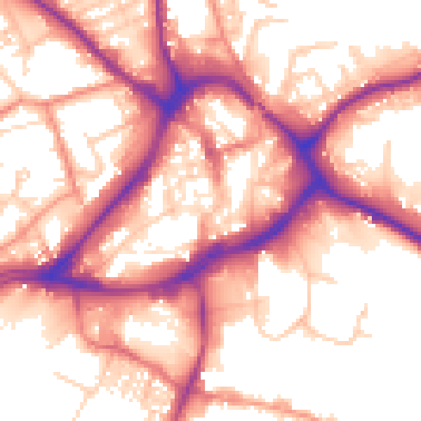 Daytime road noise heatmap for WF13 1BL