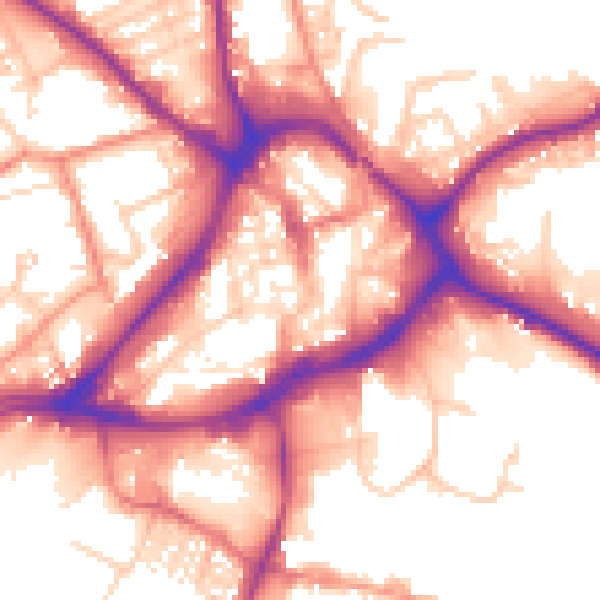 Daytime road noise heatmap for WF13 1BW