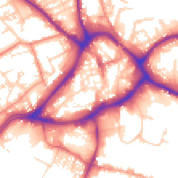 Daytime road noise heatmap for WF13 1LF