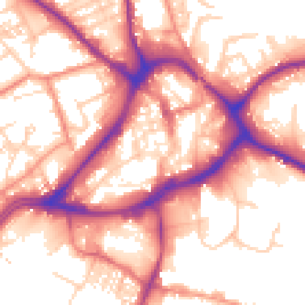 Daytime road noise heatmap for WF13 1LH