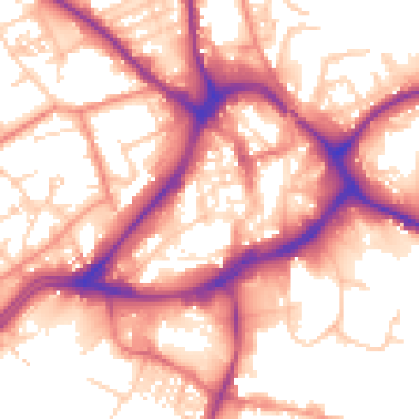 Daytime road noise heatmap for WF13 1LJ