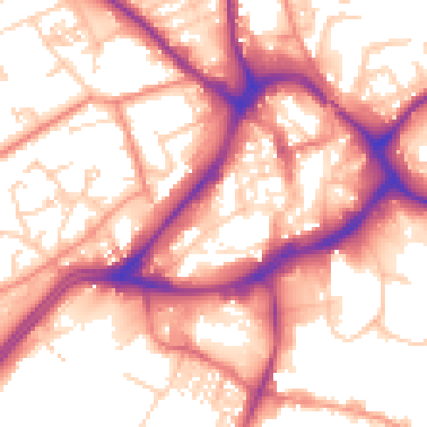 Daytime road noise heatmap for WF13 1LY