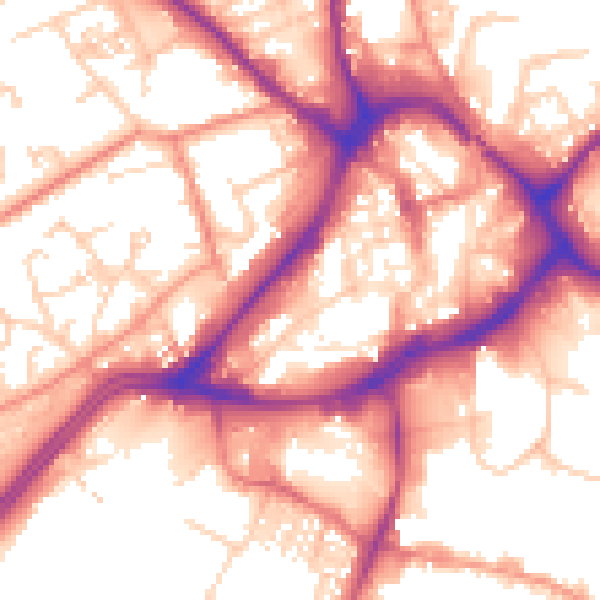 Daytime road noise heatmap for WF13 1NA