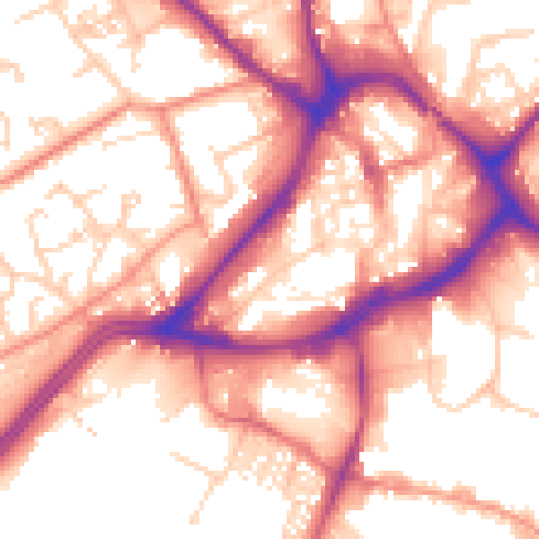 Daytime road noise heatmap for WF13 1NF