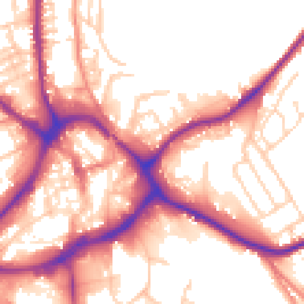Daytime road noise heatmap for WF13 1NR