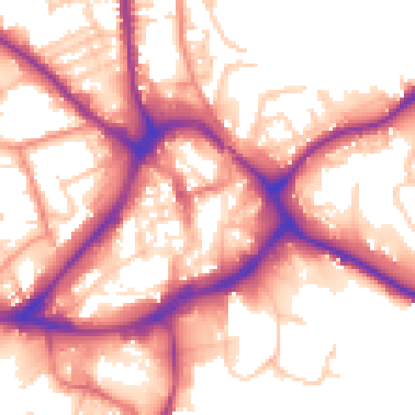 Daytime road noise heatmap for WF13 1QH
