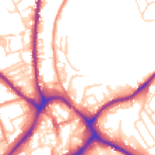 Daytime road noise heatmap for WF13 1RD