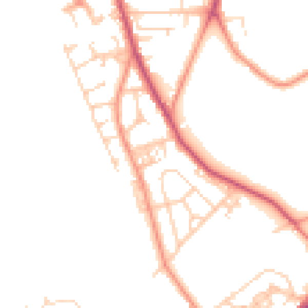 Daytime road noise heatmap for WF13 3PX