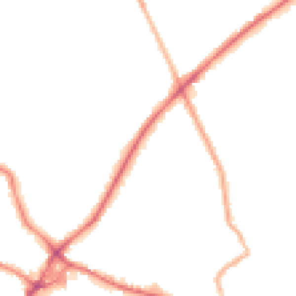 Night-time road noise heatmap for WF15 6AA