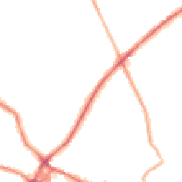 Night-time road noise heatmap for WF15 6AB