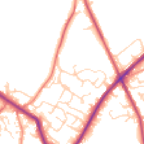 Daytime road noise heatmap for WF15 6AL