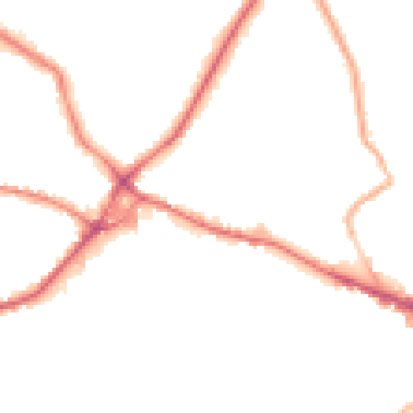 Night-time road noise heatmap for WF15 6AU