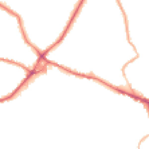 Night-time road noise heatmap for WF15 6BD