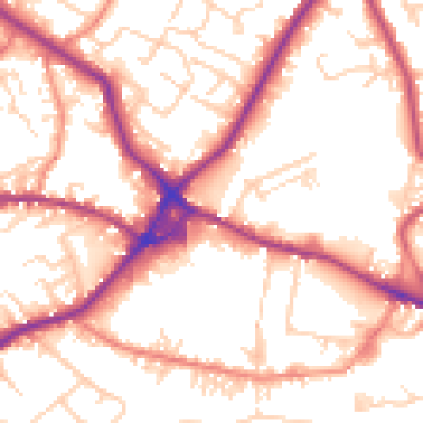 Daytime road noise heatmap for WF15 6BL