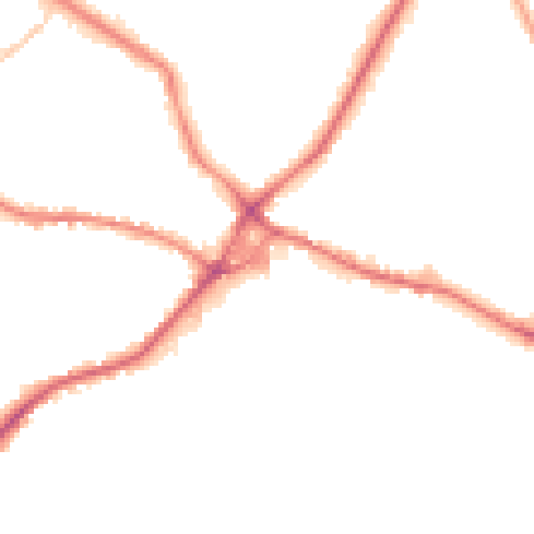 Night-time road noise heatmap for WF15 6BS