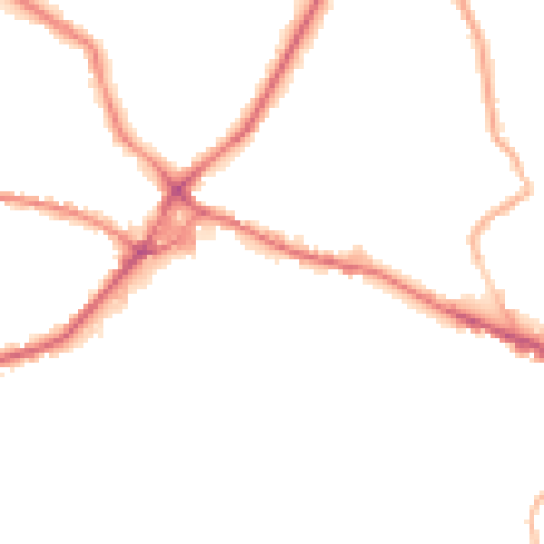 Night-time road noise heatmap for WF15 6BU