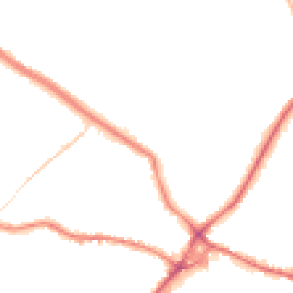 Night-time road noise heatmap for WF15 6DB