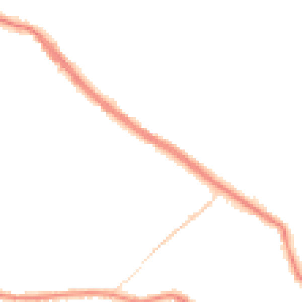 Night-time road noise heatmap for WF15 6DE
