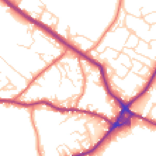 Daytime road noise heatmap for WF15 6DH